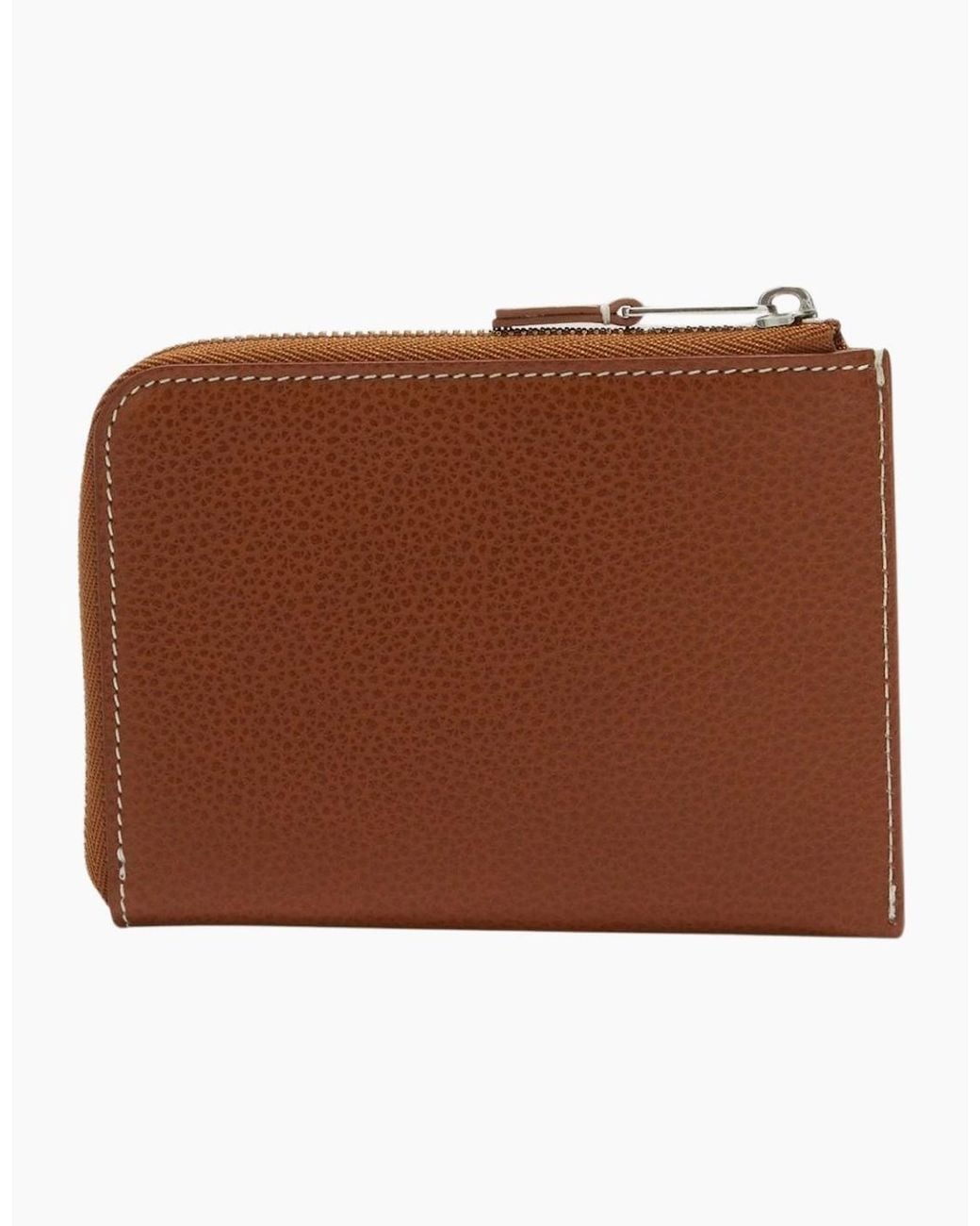 Palm Angels Brown Pa Monogram Zip Card Holder for men
