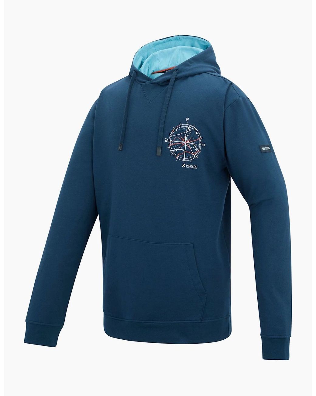 Regatta Blue Cline Compass Hoodie for men