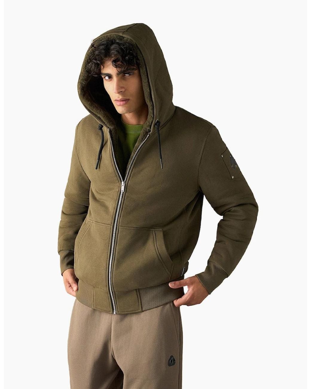 Moose Knuckles Green Classic Bunny Hoody 2018 Comabt for men