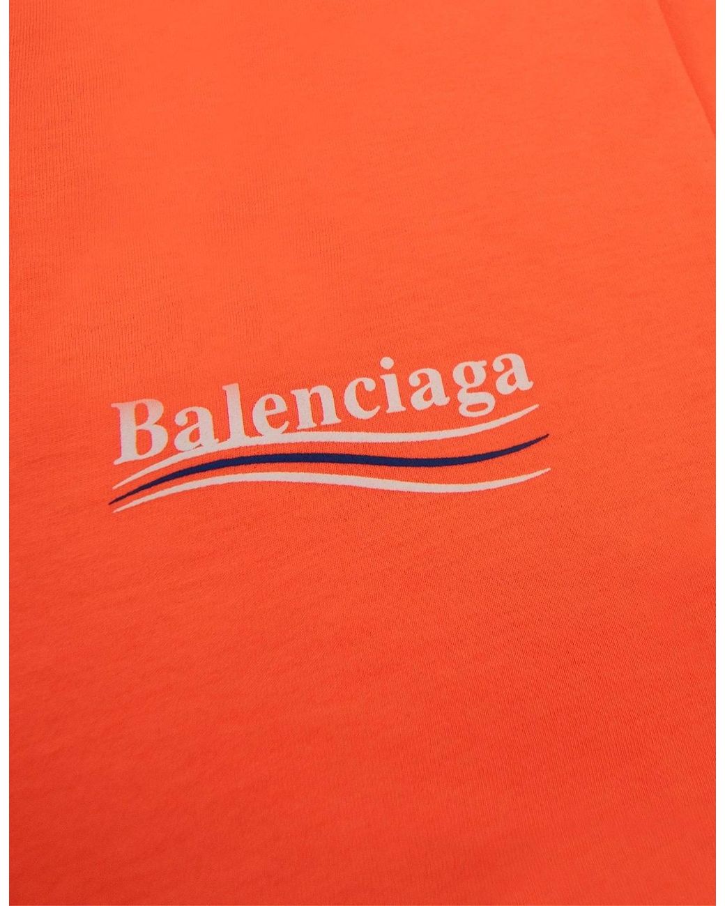 Balenciaga Orange Political Campaign Reg Fit T-Shirt for men