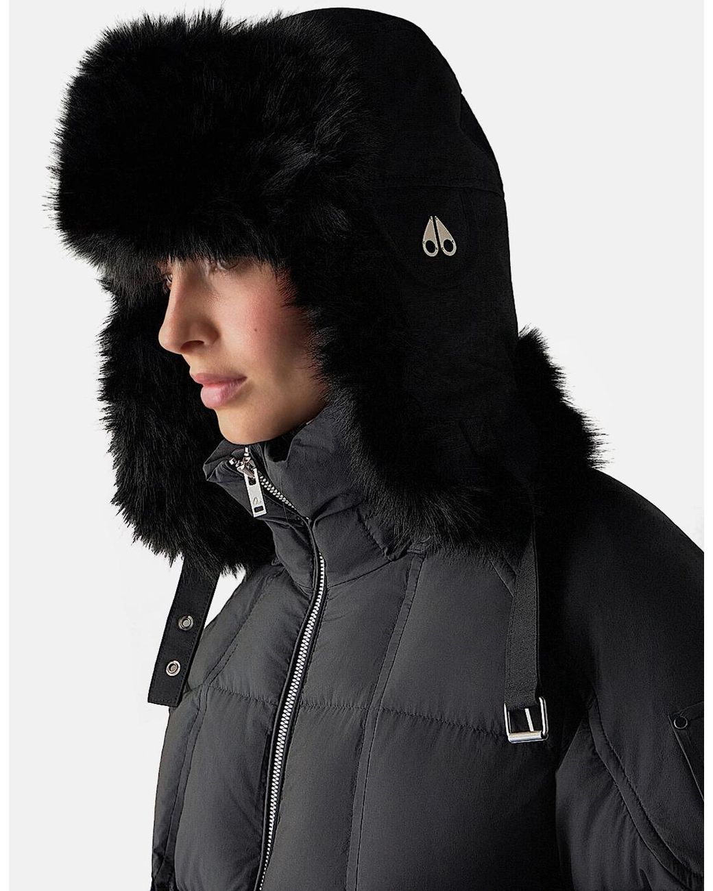 Moose Knuckles Black Original Trapper Hat for men