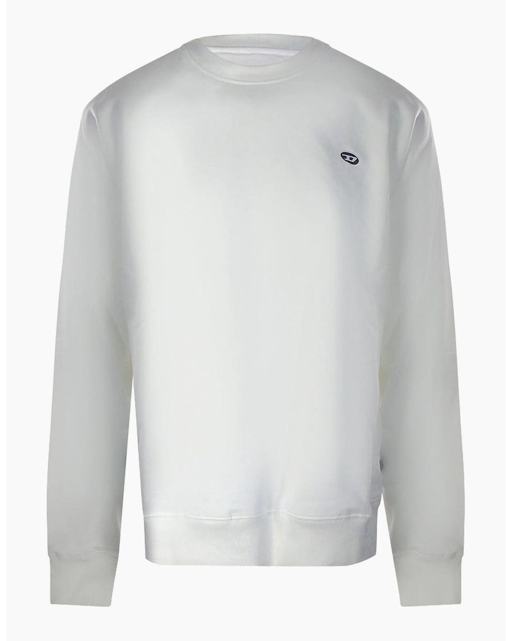 DIESEL White Plain Sweatshirt for men
