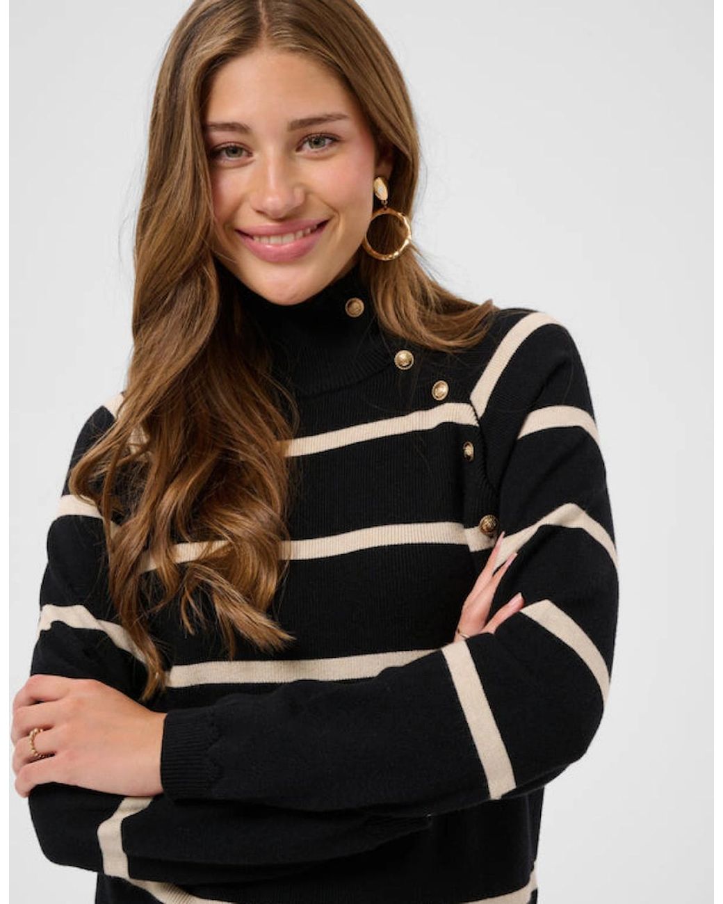 Cream Black Dela Pullover
