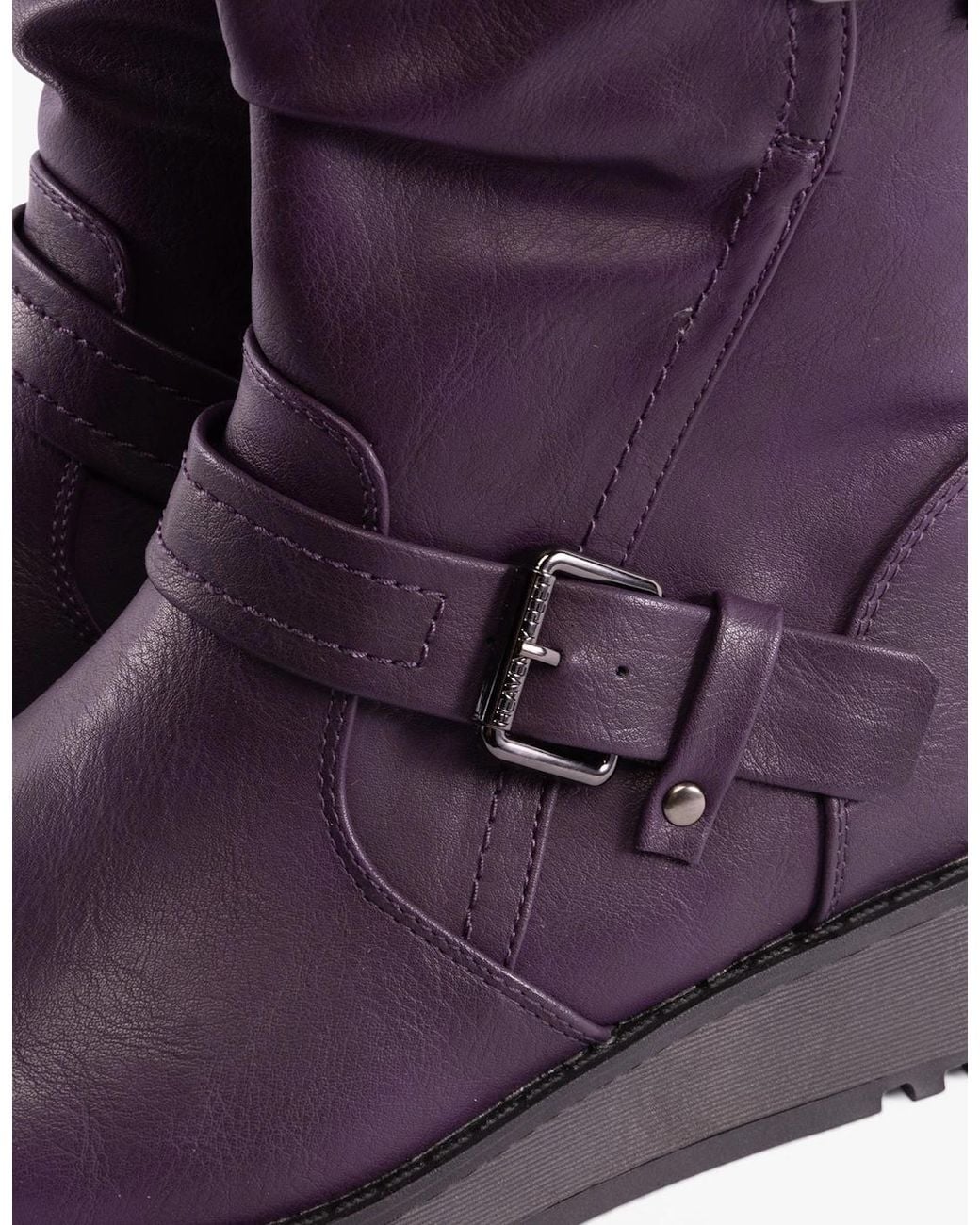 Heavenly Feet Purple Hannah4 Mid-Calf Boots