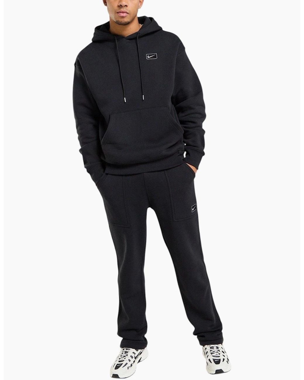 Nike Black Street Tracksuit Fleece Overhead Hoodie Jogger Sportswear for men