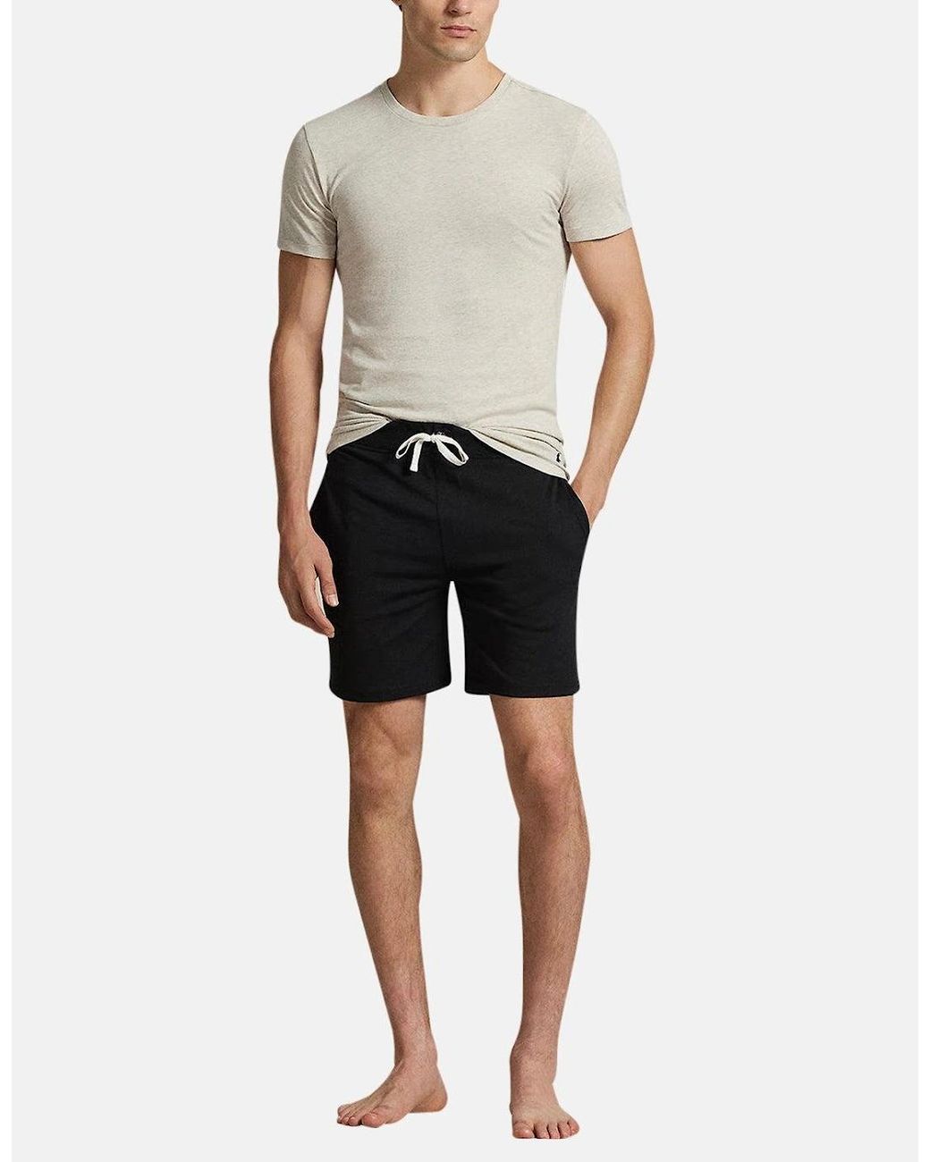 Ralph Lauren Blue Cotton Jersey Sleep Shorts for men