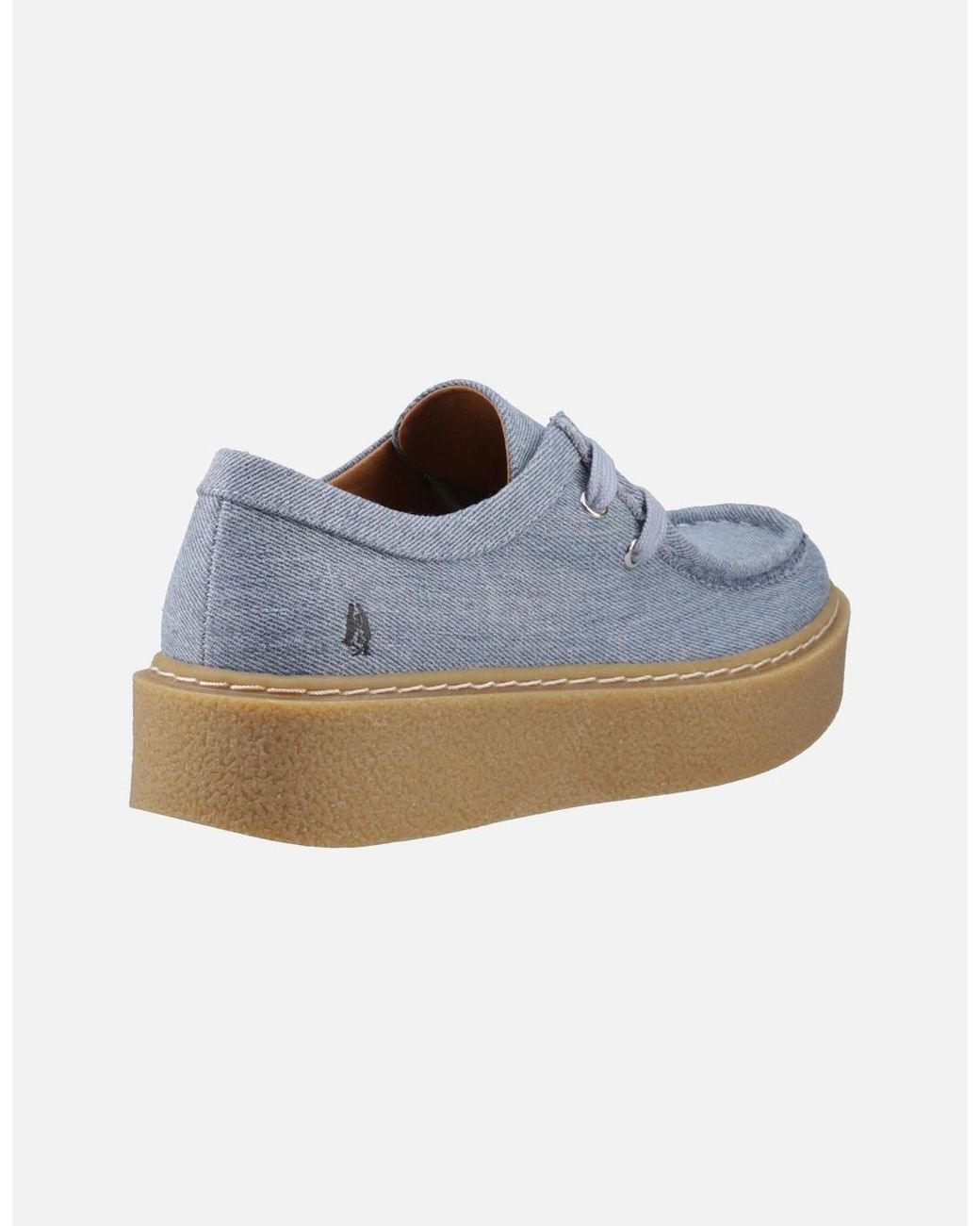 Hush Puppies Blue Bridie Textile Mocc Toe Shoes