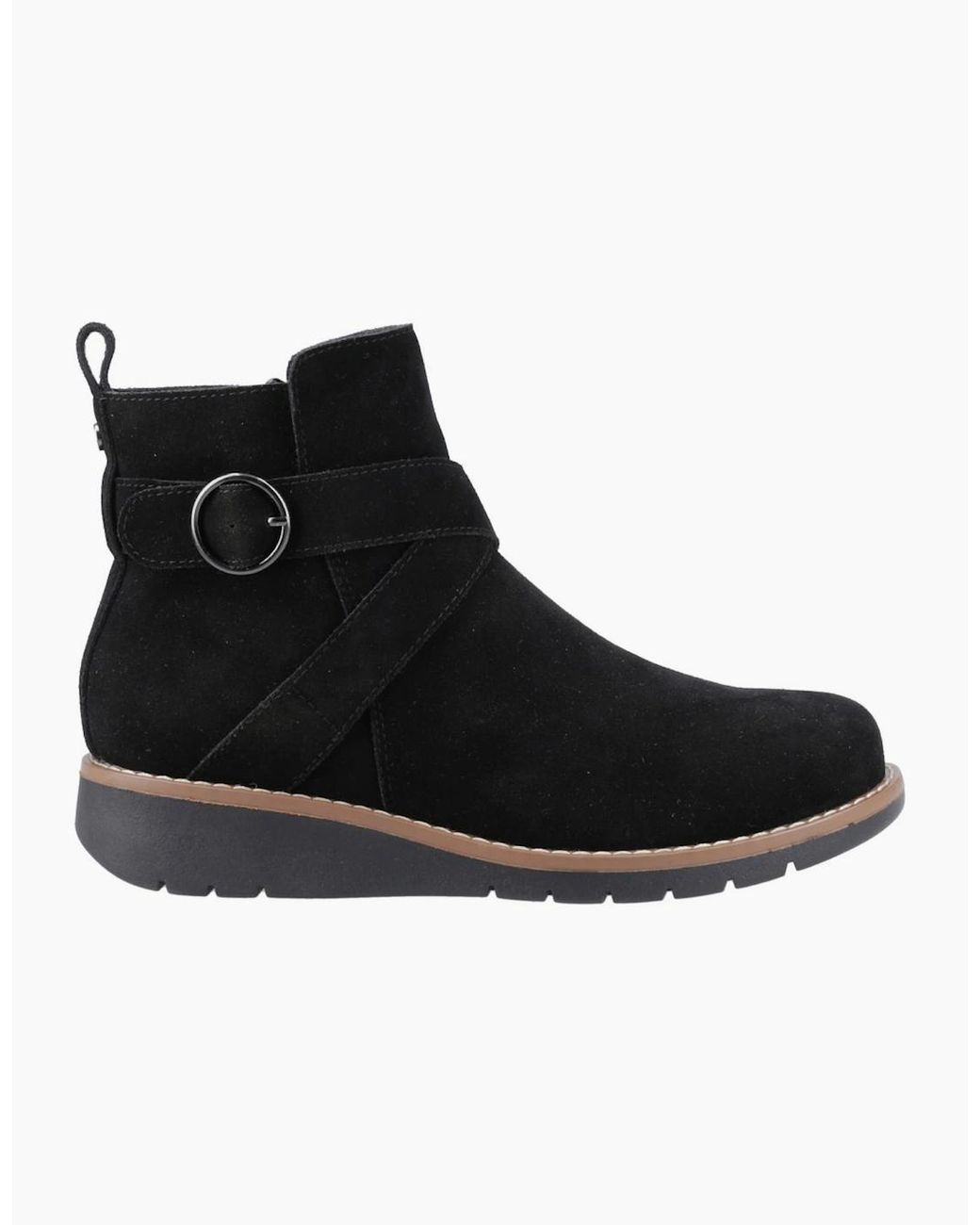 Hush Puppies Black Lyra Buckle Boots