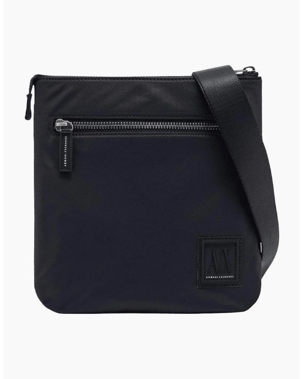 ARMANI EXCHANGE Blue Nylon Icon Logo Side Bag for men