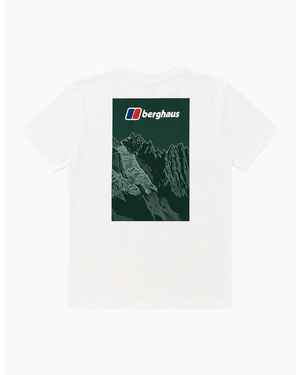 Berghaus Green T Shirt Mountain Side Crew Neck Short Sleeve Cotton Summer Tee for men