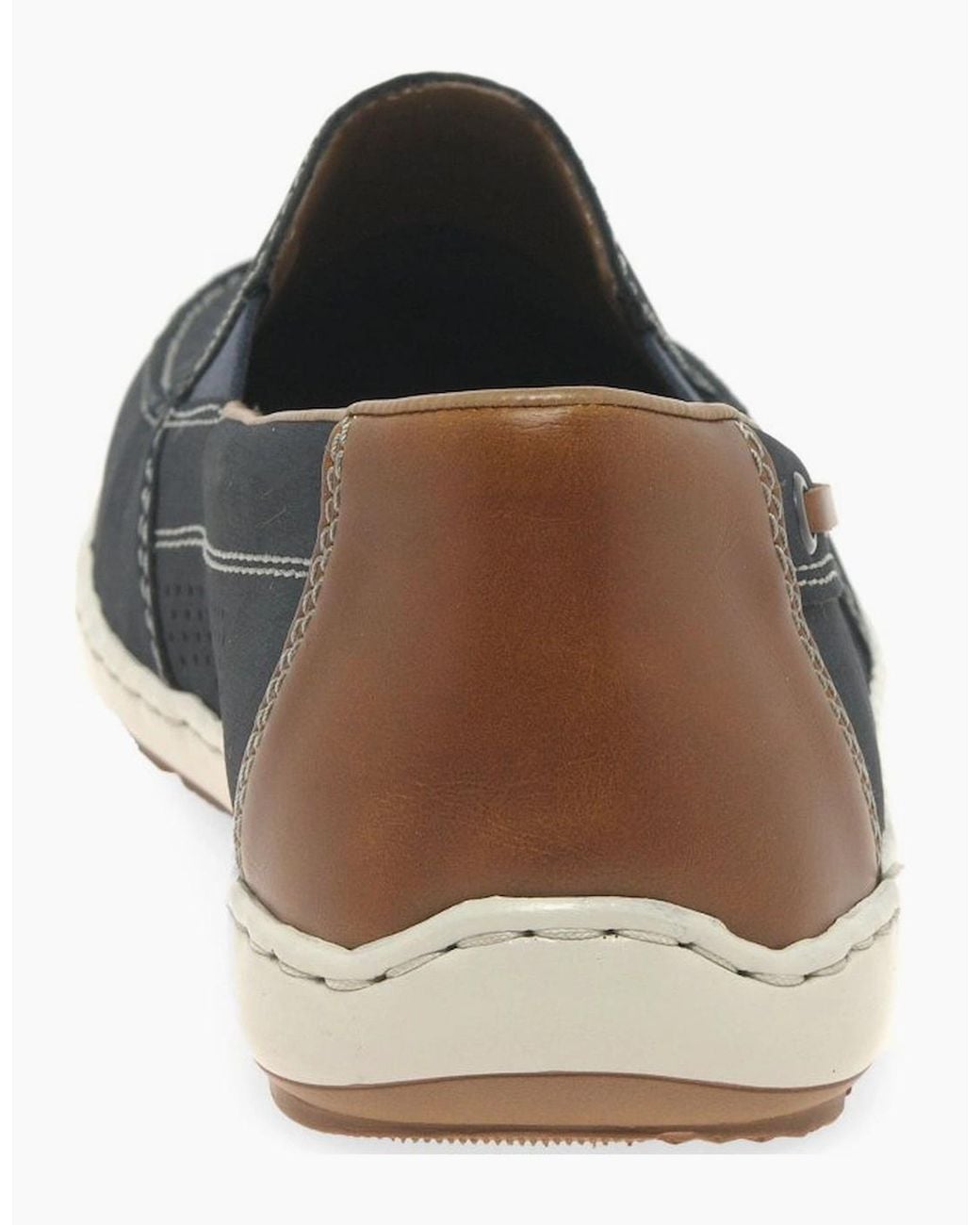 Rieker Blue Mariner Slip On Boat Shoes for men