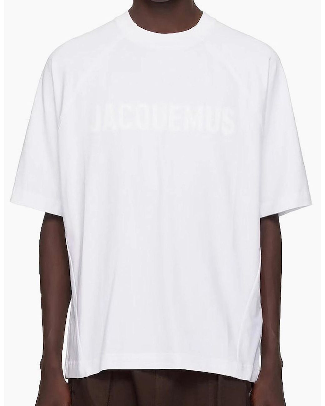 Jacquemus White Les Classiques Typo T-Shirt for men