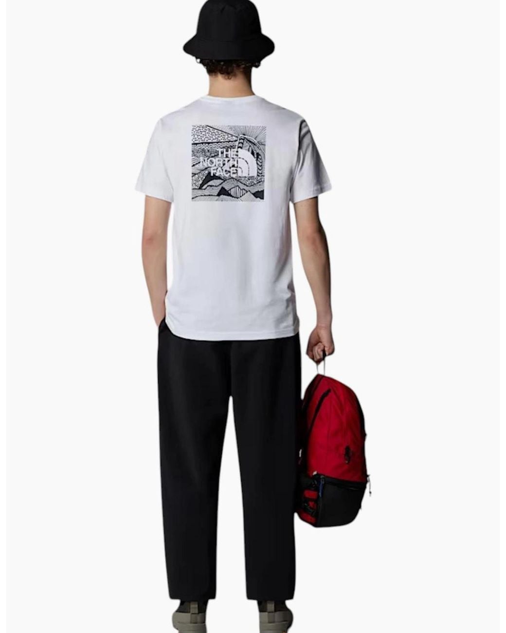 The North Face Gray T Shirts Box Nse Celebration Crew Neck Graphic Print Summer Tee for men