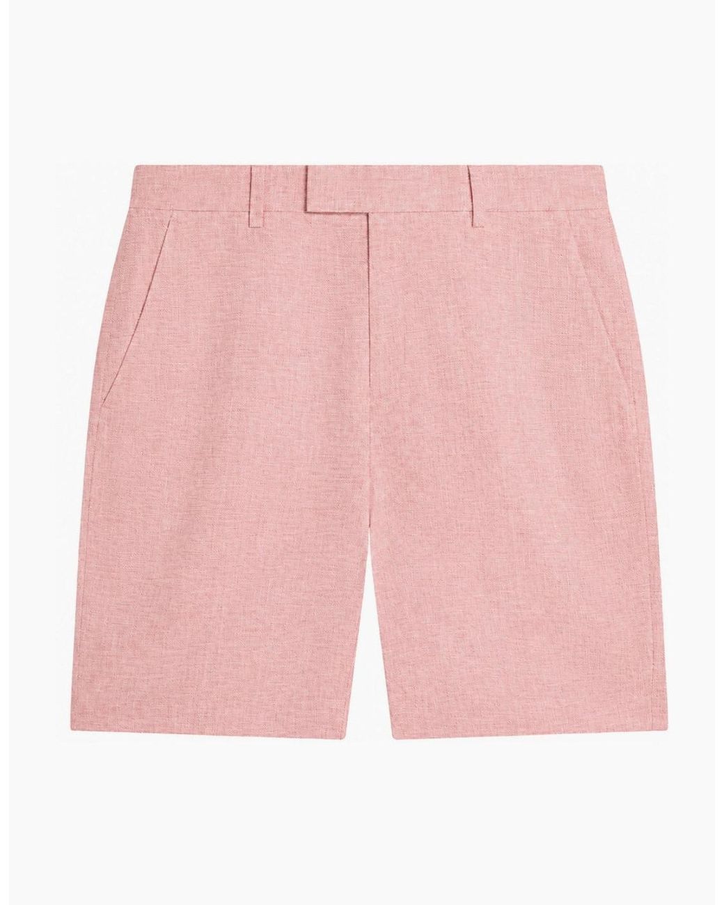 Ted Baker Pink Kenleys Stretch Linen Light Short for men