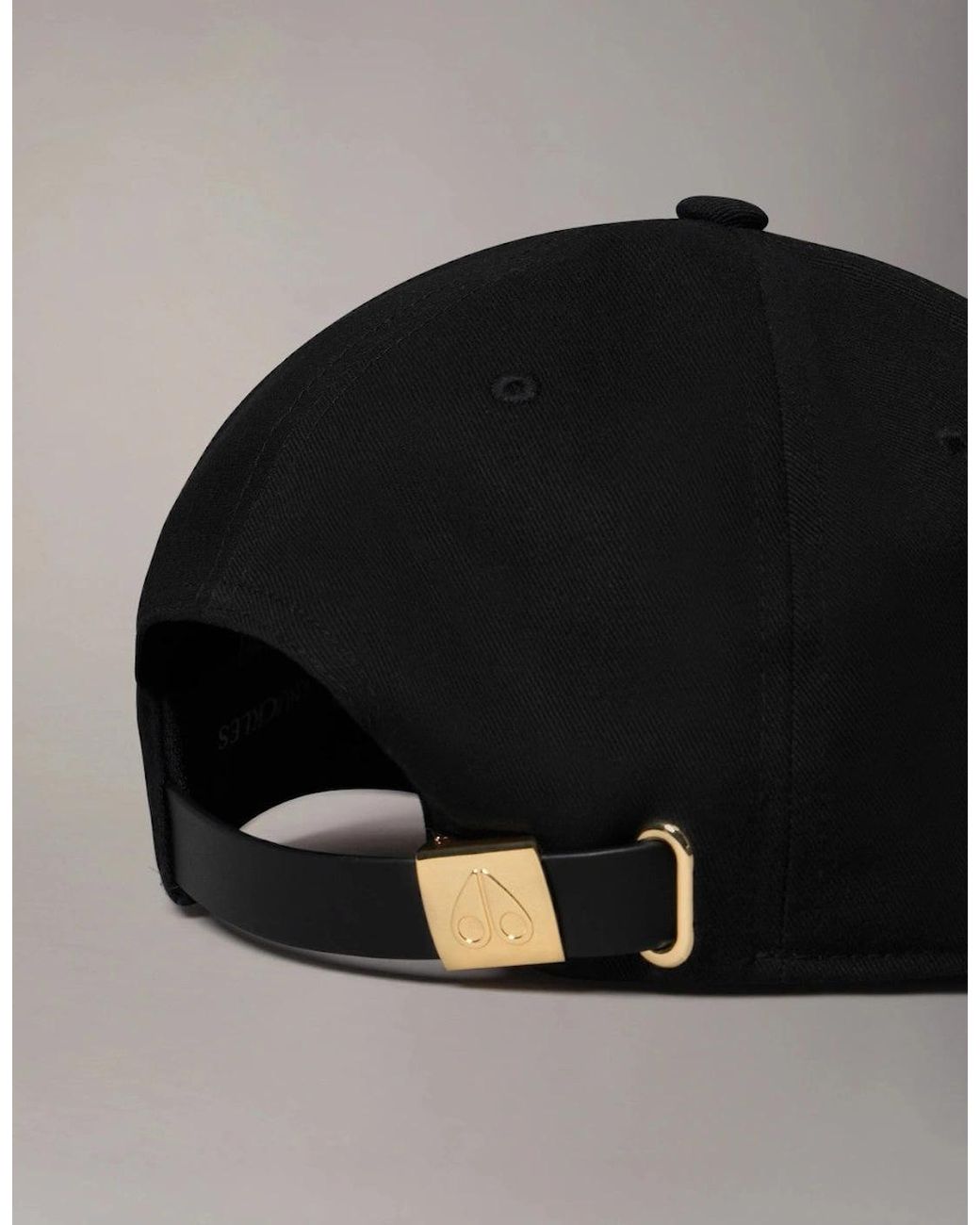 Moose Knuckles Black Logo Icon Cap for men