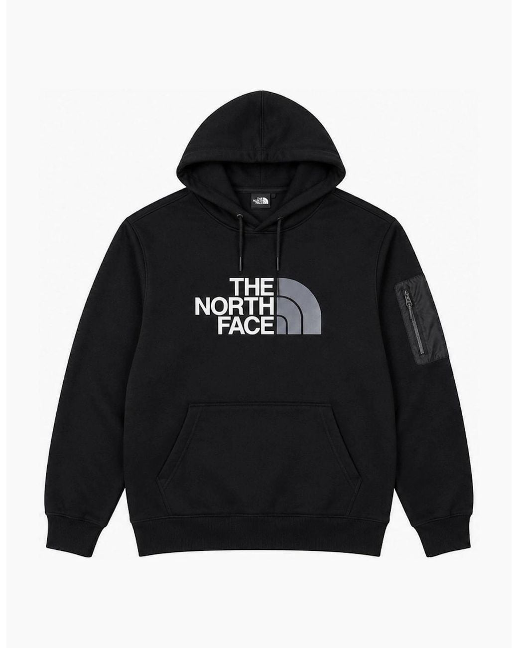 The North Face Black Inc Bondi Woven Pocket Pullover Hoodie for men