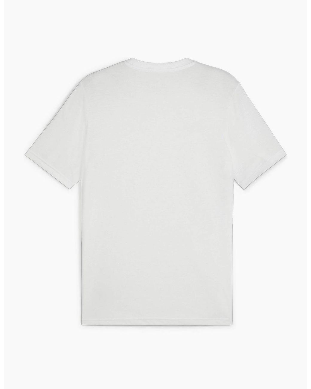 PUMA White Teamfinal Casuals Regular Fit T-Shirt for men