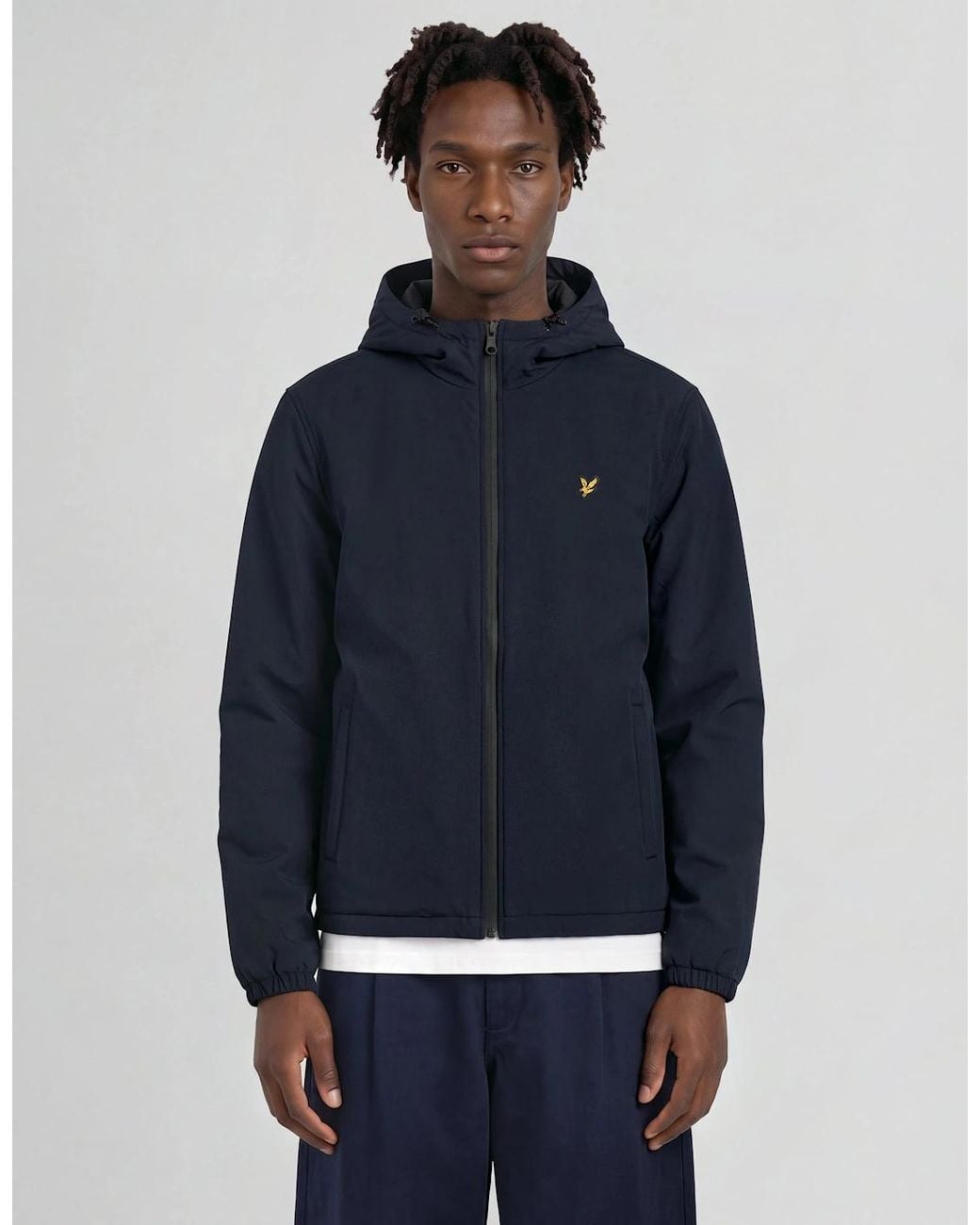 Lyle & Scott Blue Padded Technical Windbreaker Jacket for men