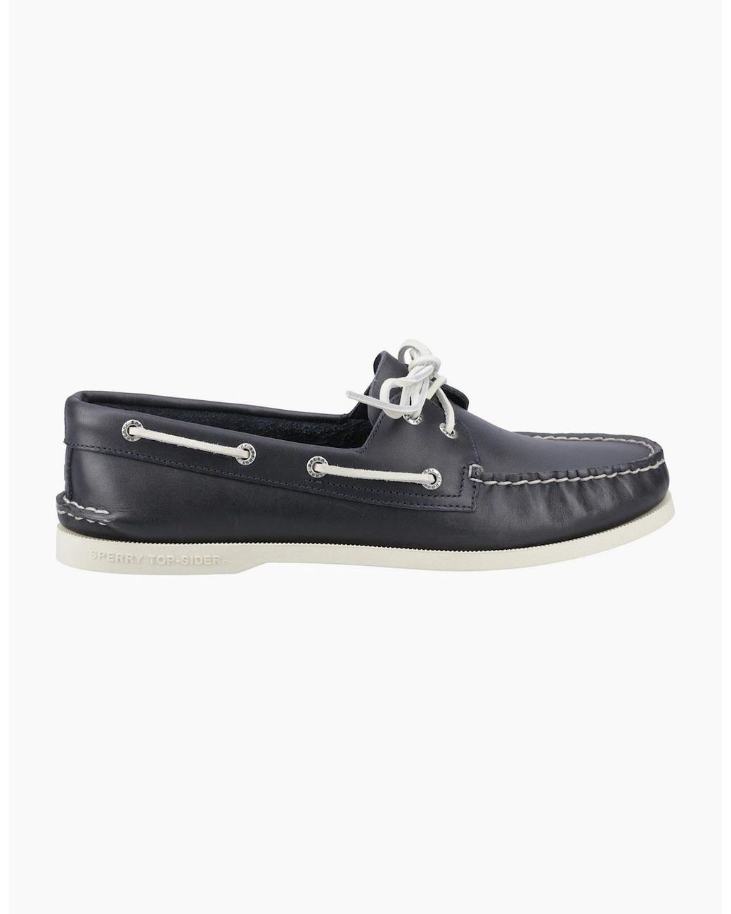 Sperry Top-Sider Black Sperry Authentic 2 Eye Leather Boat Shoes for men