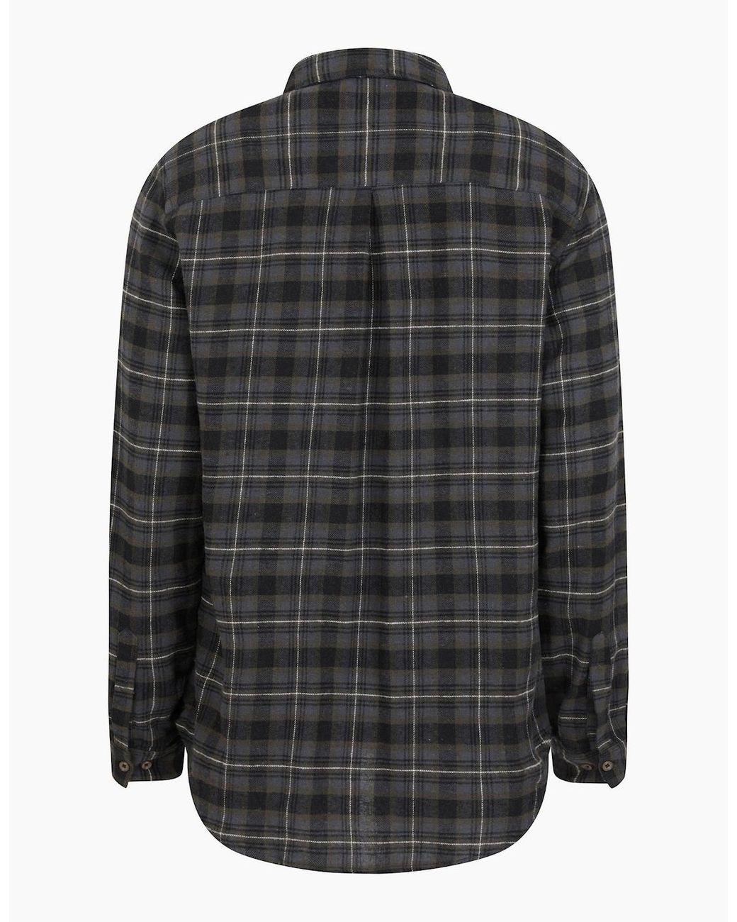 Mountain Warehouse Black Ladies Balsam Brushed Flannel Longline Shirt