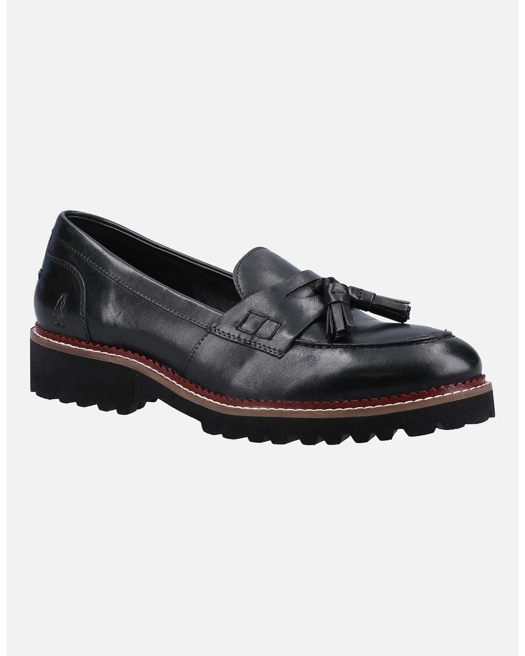Hush Puppies Black Ginny Leather Loafers