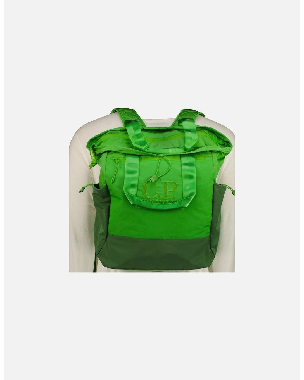 C P Company Green Chrome-R Tote Backpack for men
