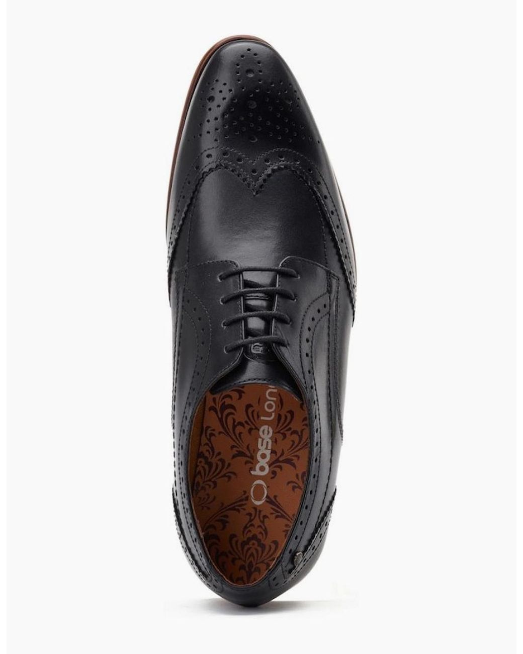 Base London Black Barbera Lace Up Brogues for men