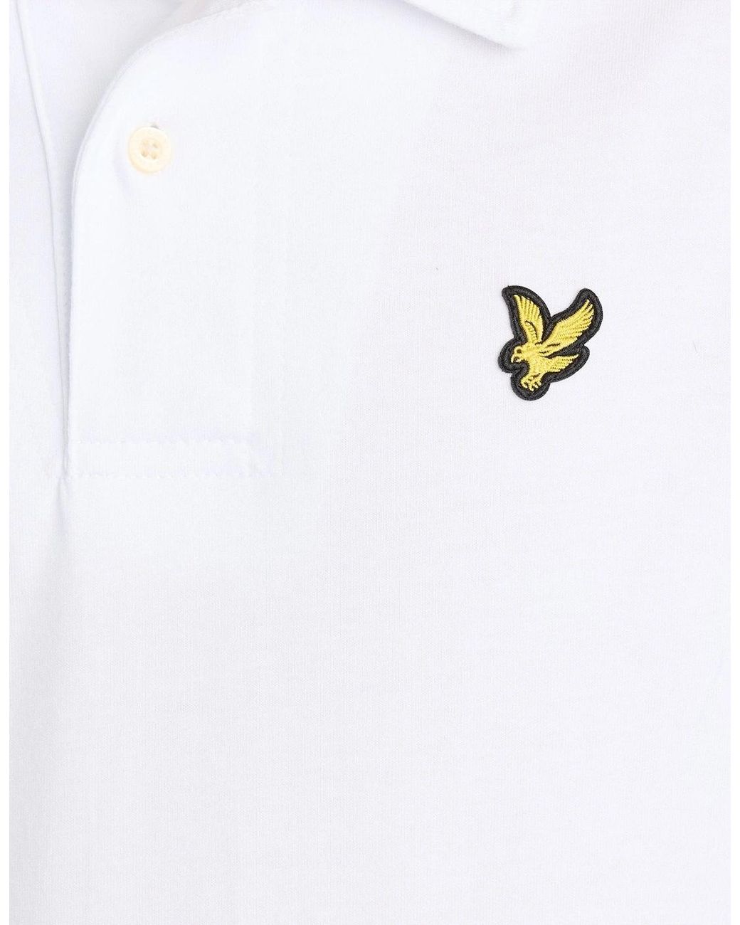Lyle & Scott White Relaxed Cotton Jersey Polo Shirt for men