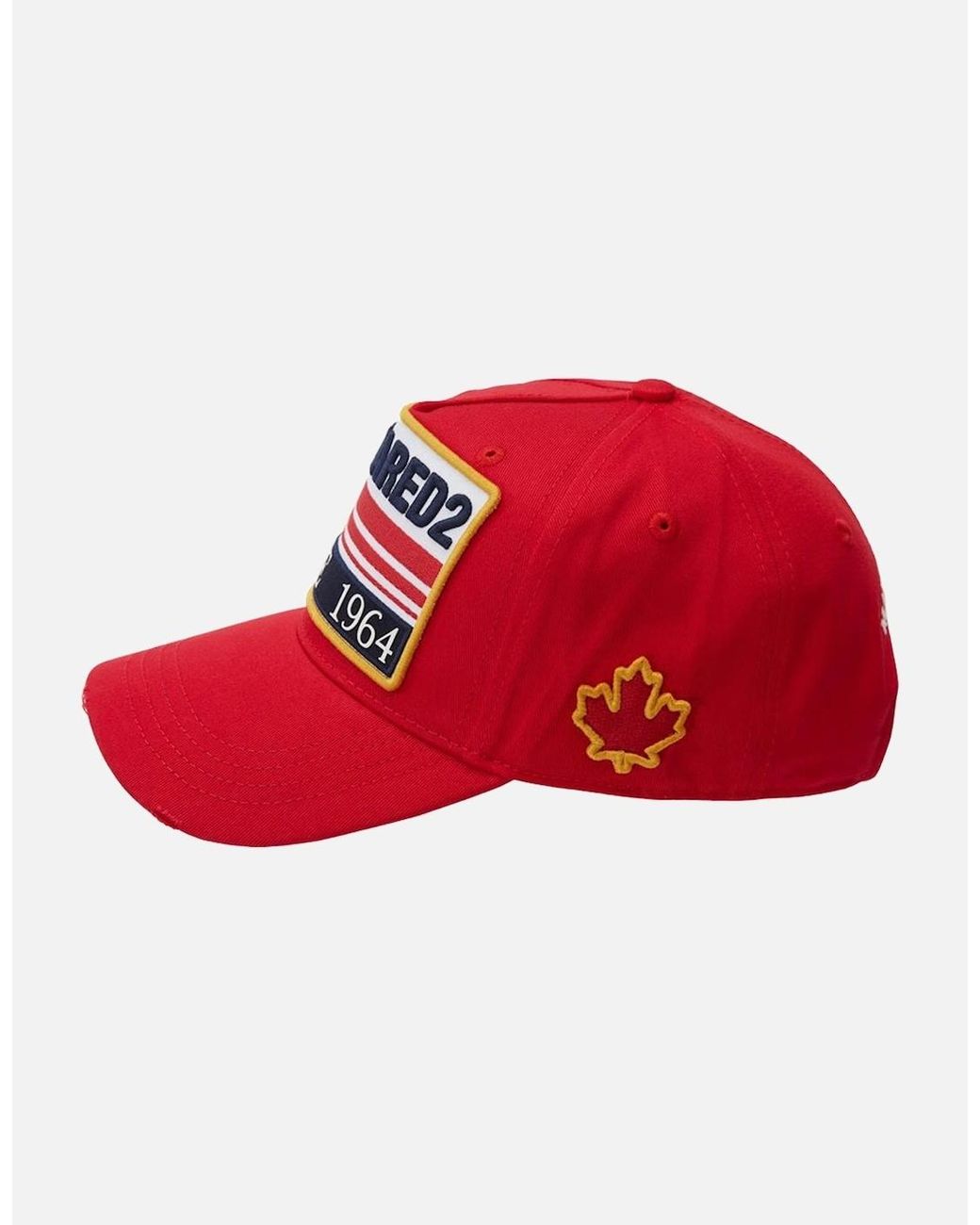 DSquared² Red Since 1964 Logo Patch Baseball Cap for men