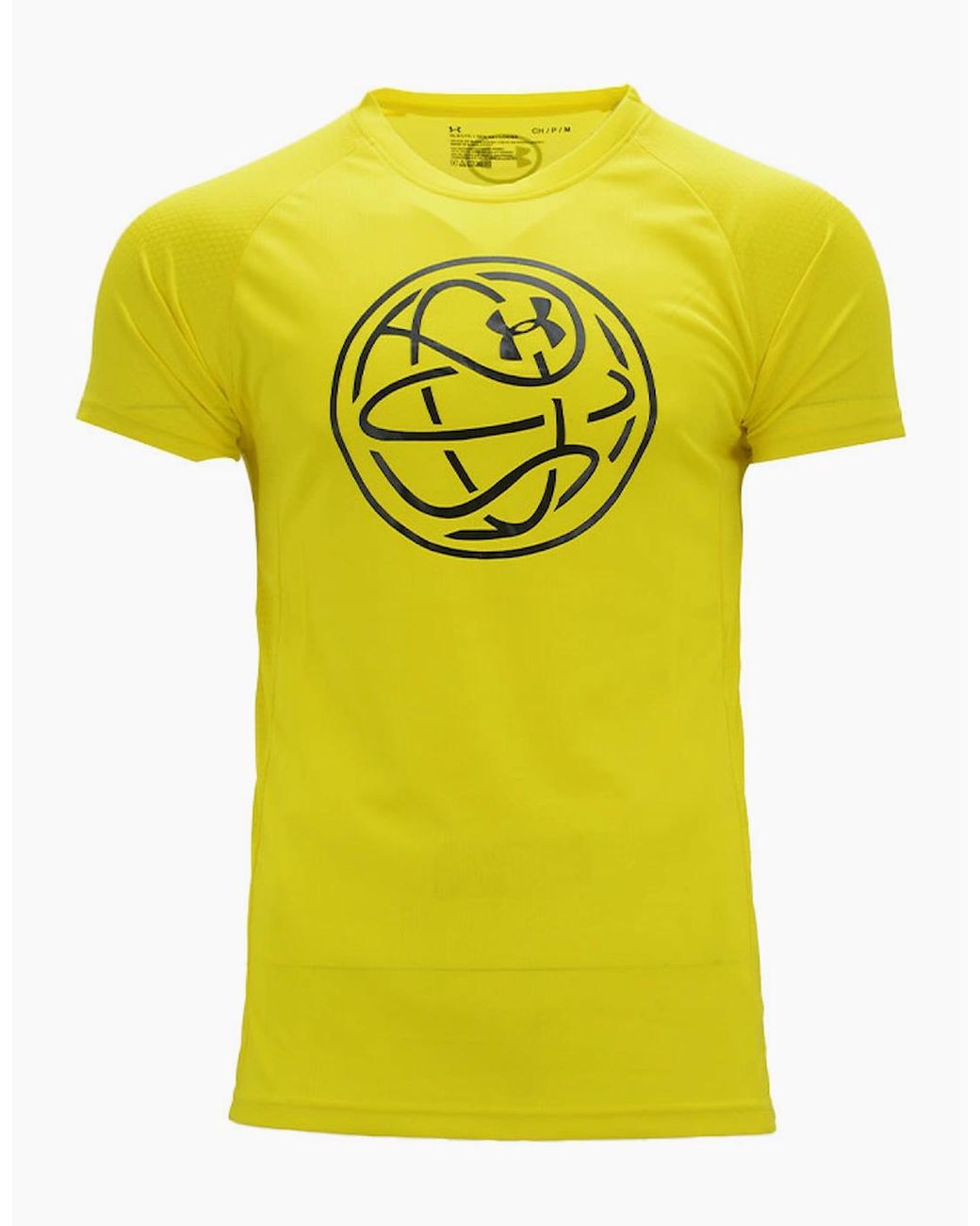Under Armour Yellow Dri-Fit T Shirts Running Top