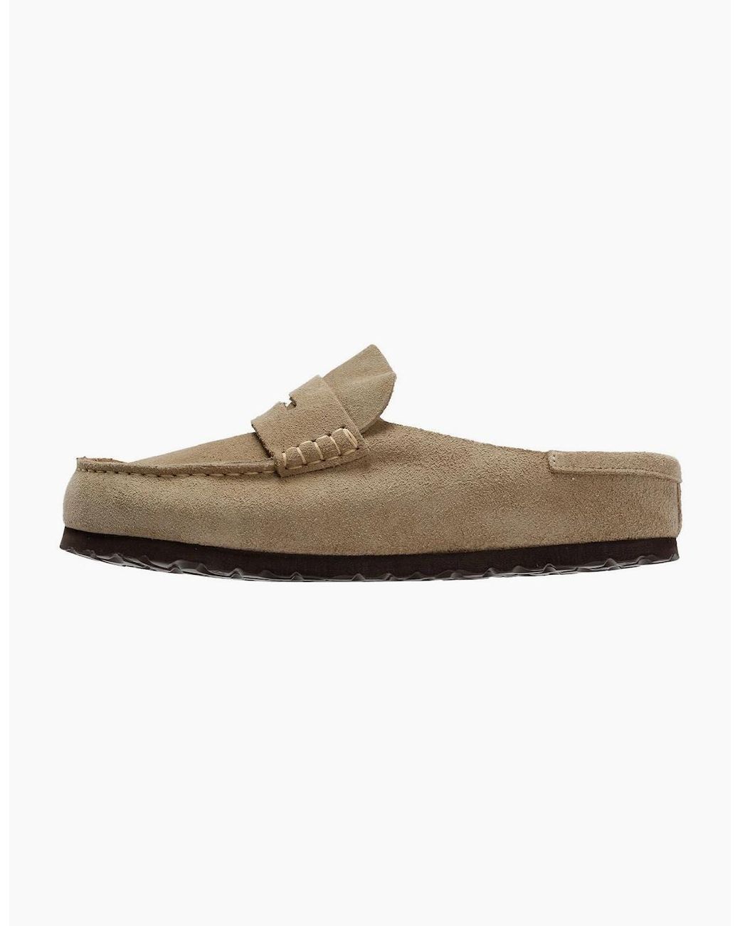 Birkenstock Clogs Natural Birkenstock Naples Suede Taupe Regular Clogs