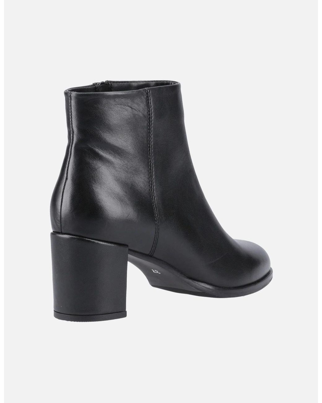Hush Puppies Black Claridy Leather Heeled Ankle Boots