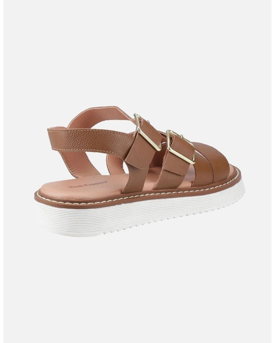 Hush Puppies Brown Cady Leather Tan Sandals