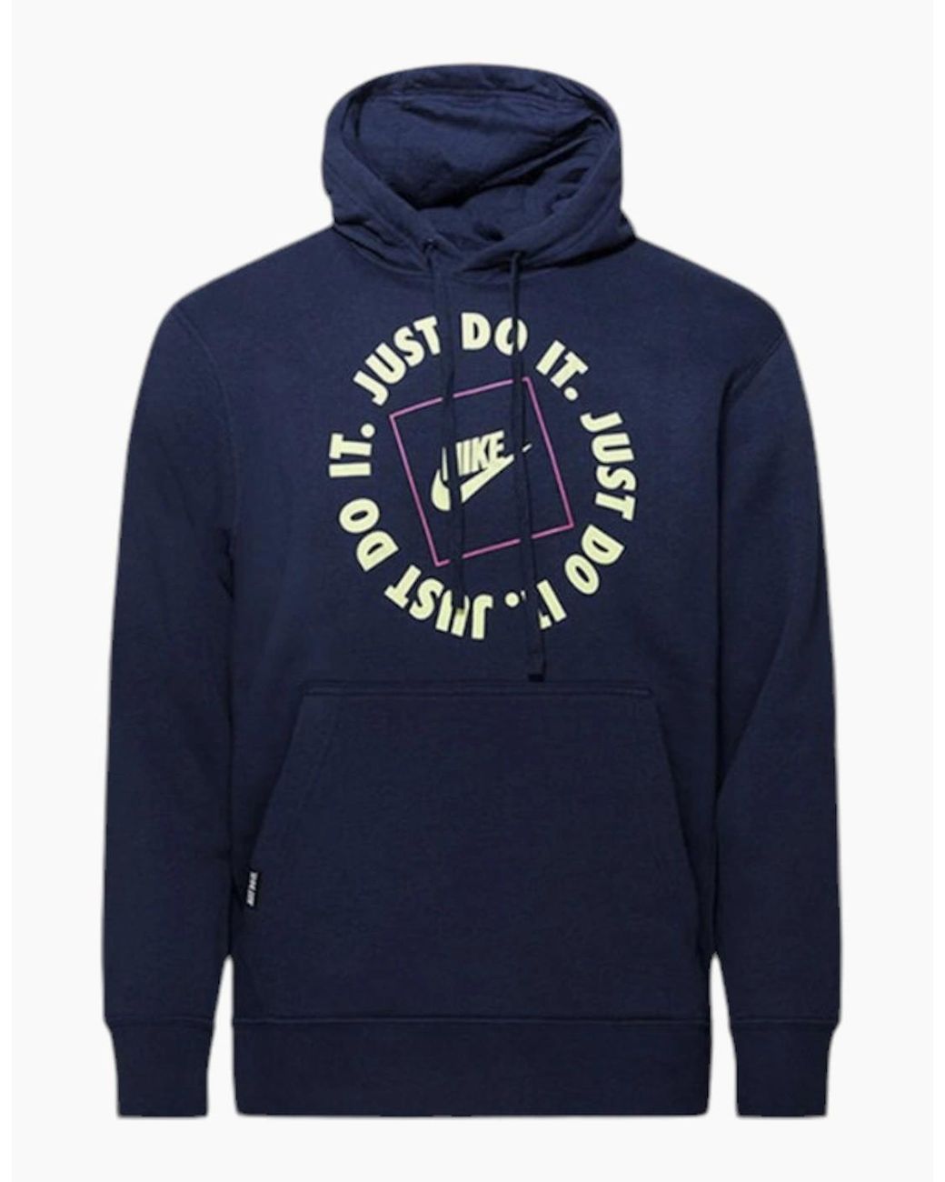 Nike Blue Fleece Hoodie Jdi Pullover Long Sleeve Winter Hooded Sweatshirts for men