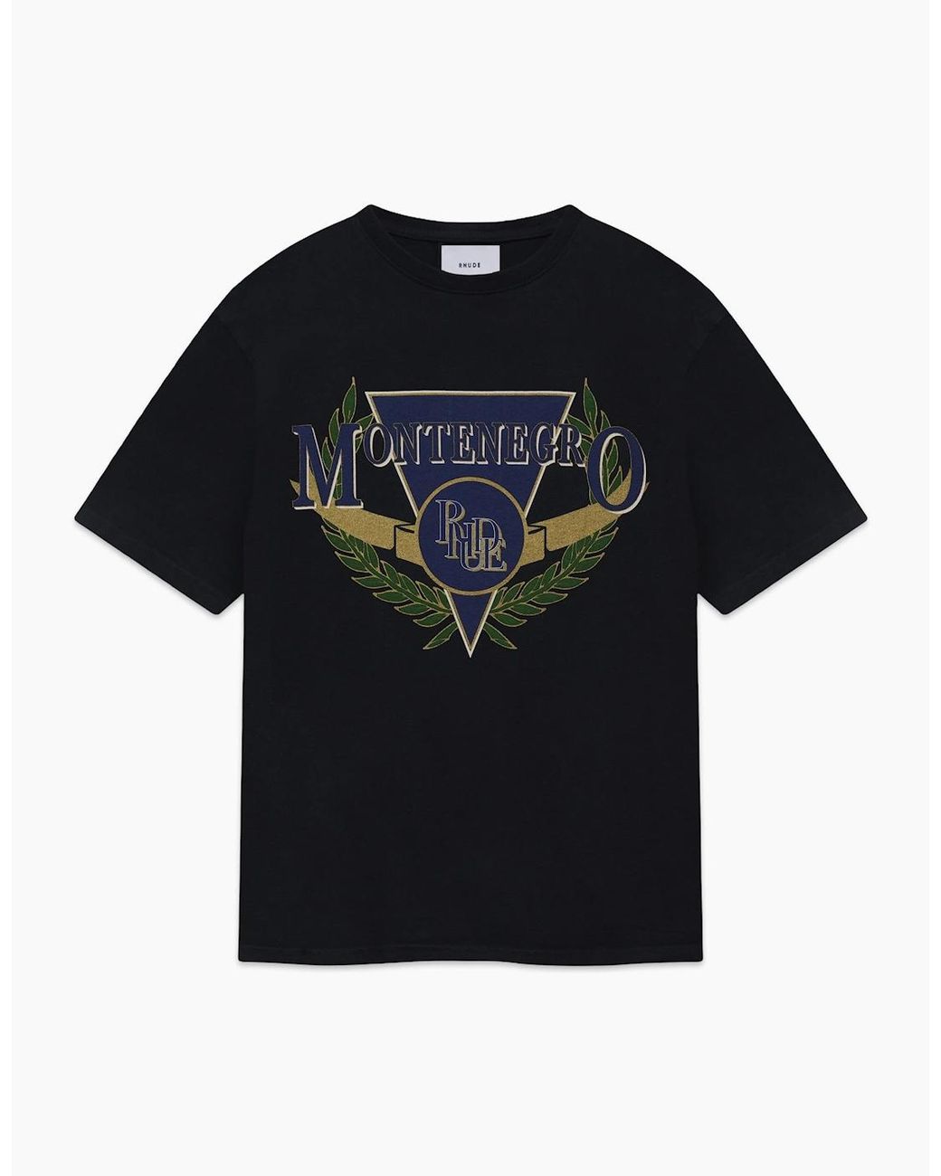 Rhude Black Montenegro T-Shirt for men