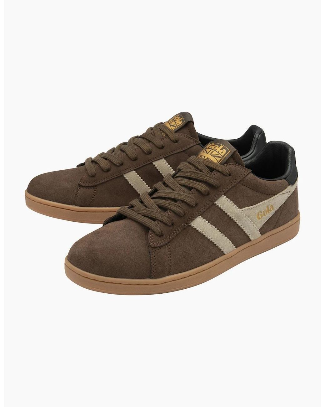 Gola Brown Equipe Ii Suede Trainers for men