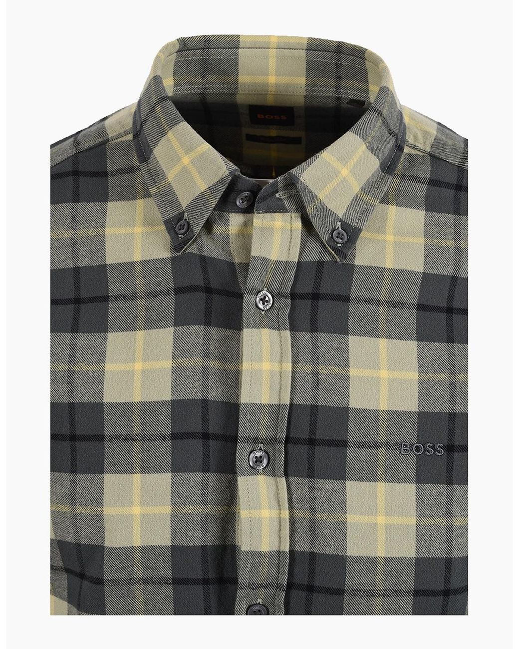 Boss Gray Boss Boss Rickert Shirt Open for men
