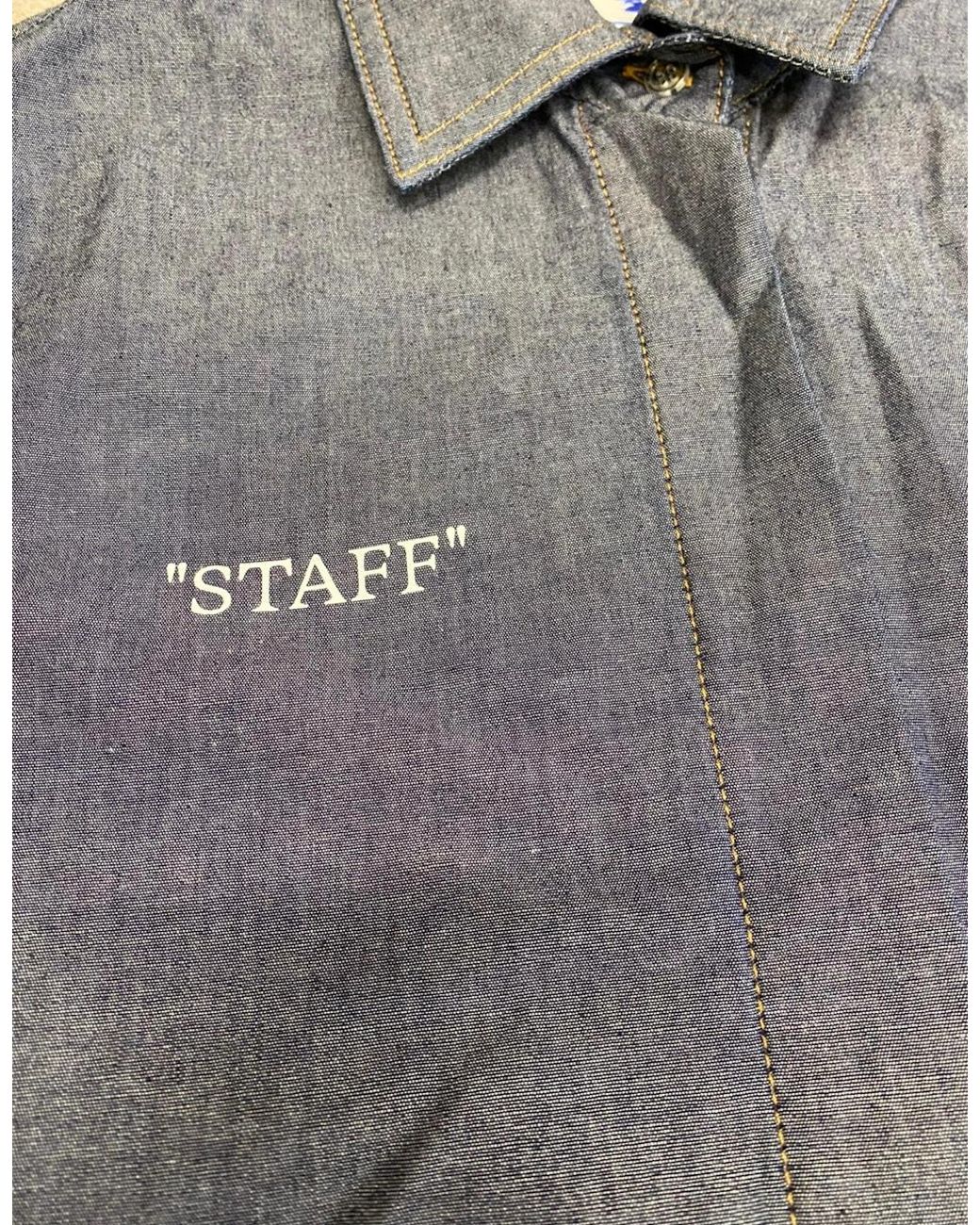 Off-White c/o Virgil Abloh Gray Staff Chambray Basic Shirt