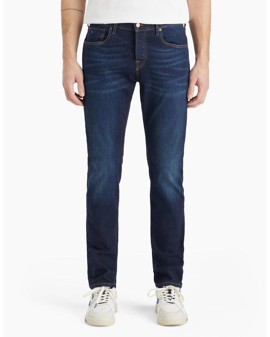 Scotch & Soda Blue Ralston Regular Slim Jeans for men