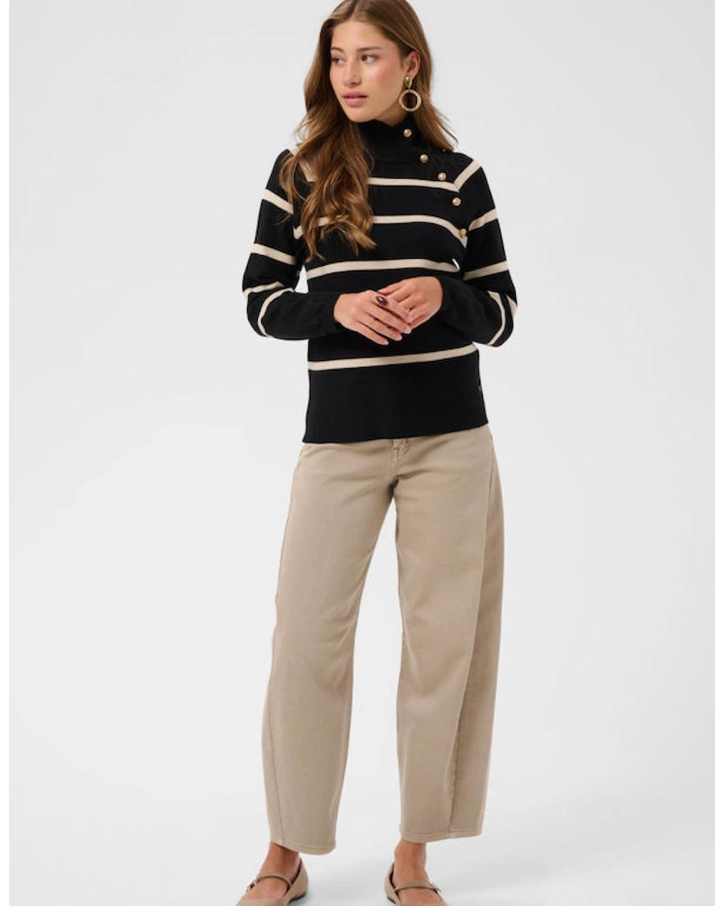 Cream Black Dela Pullover