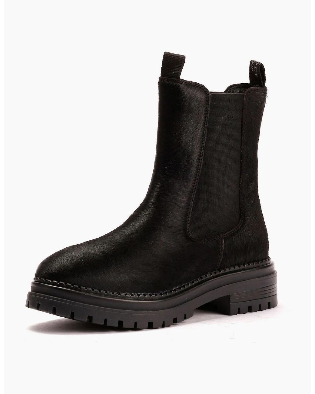 Osprey Black London The Hampton Chelsea Leather/Pony Hair Boots