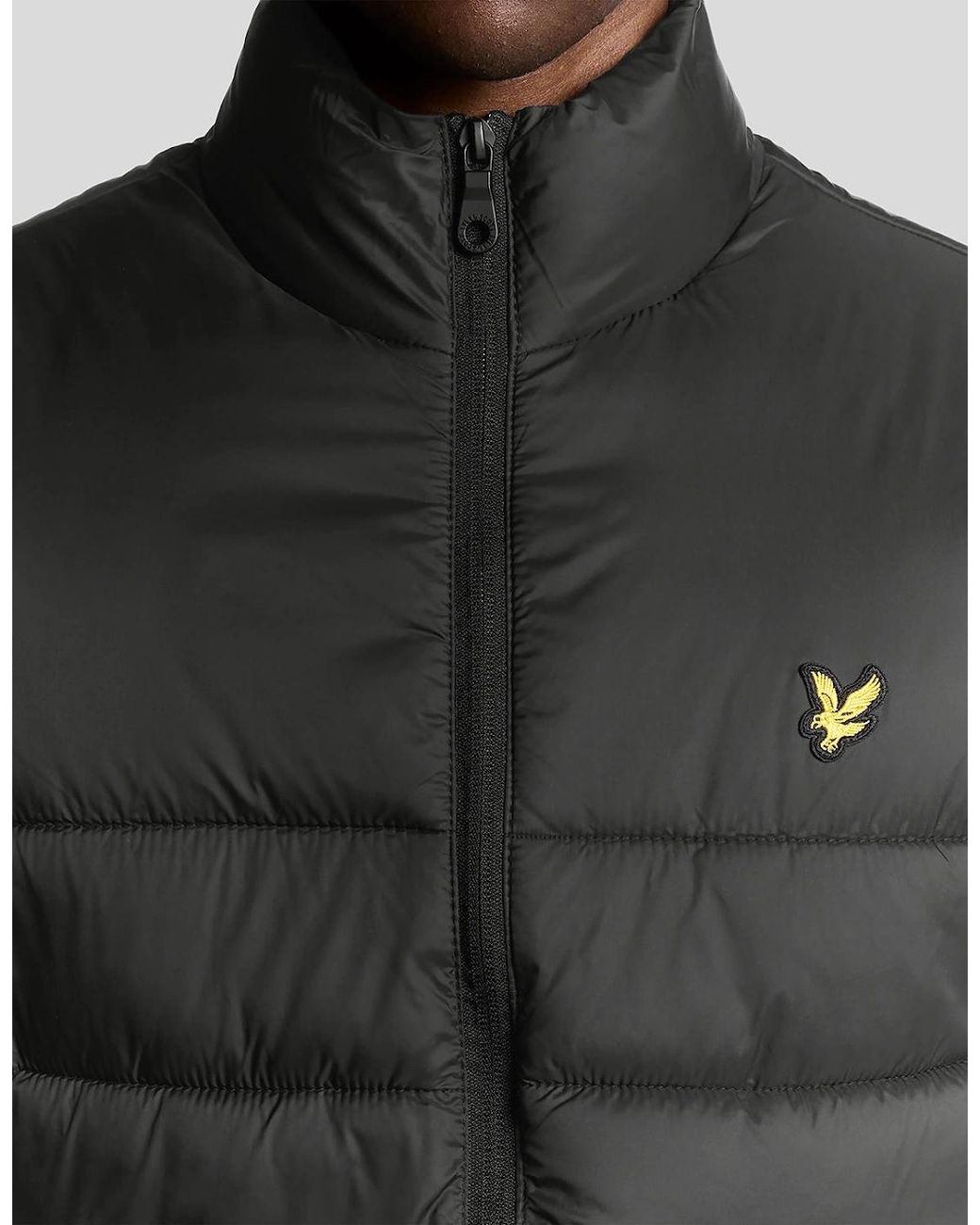 Lyle & Scott Black Wadded Gilet for men