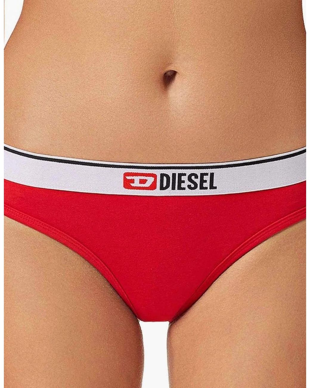 DIESEL White Ufst 2-Pack Thong, Print