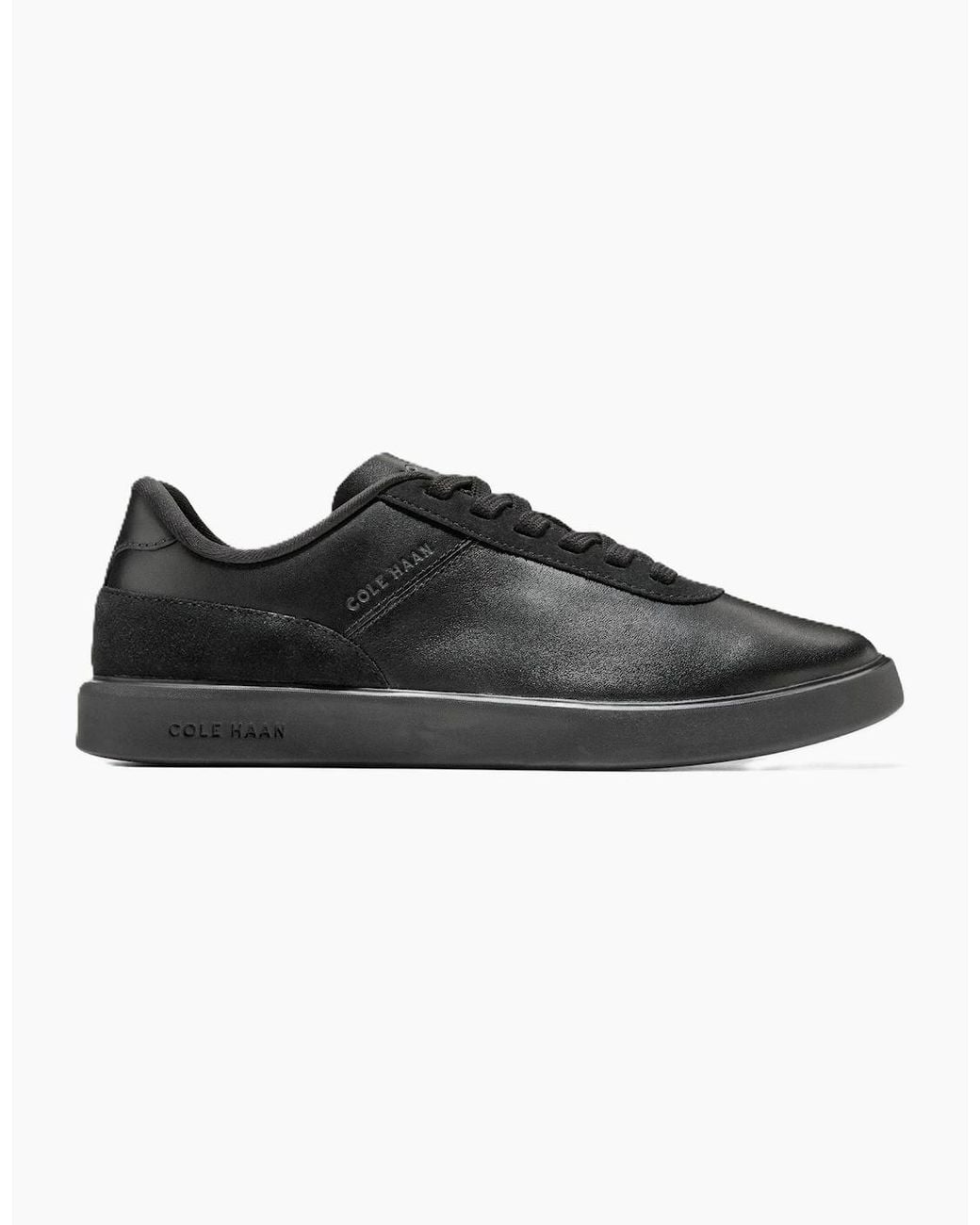 Cole Haan Black Grand Crosscourt Packaway Leather Trainers for men