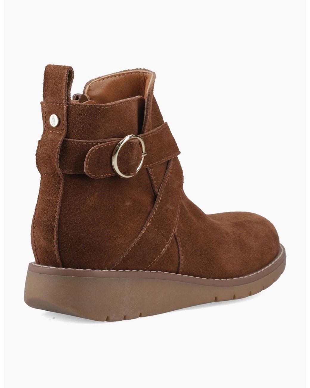 Hush Puppies Brown Lyra Suede Dark Tan Boots