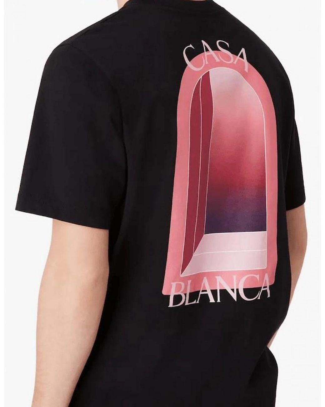Casablanca Black Arches Logo Regular Fit T-Shirt for men