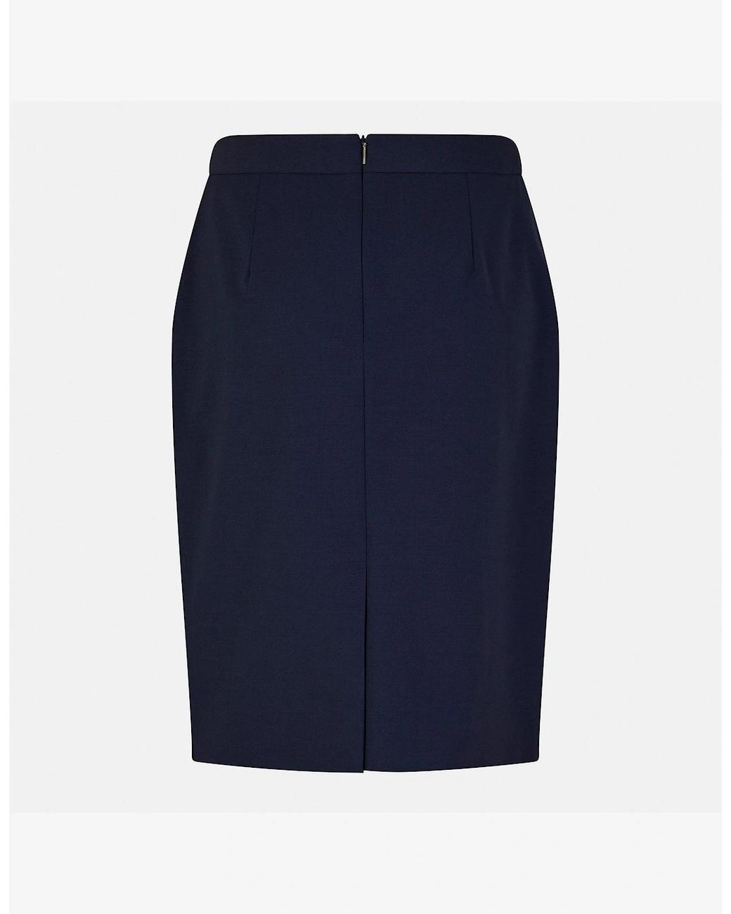 Boss Blue Vilea Knee Length Pencil Skirt