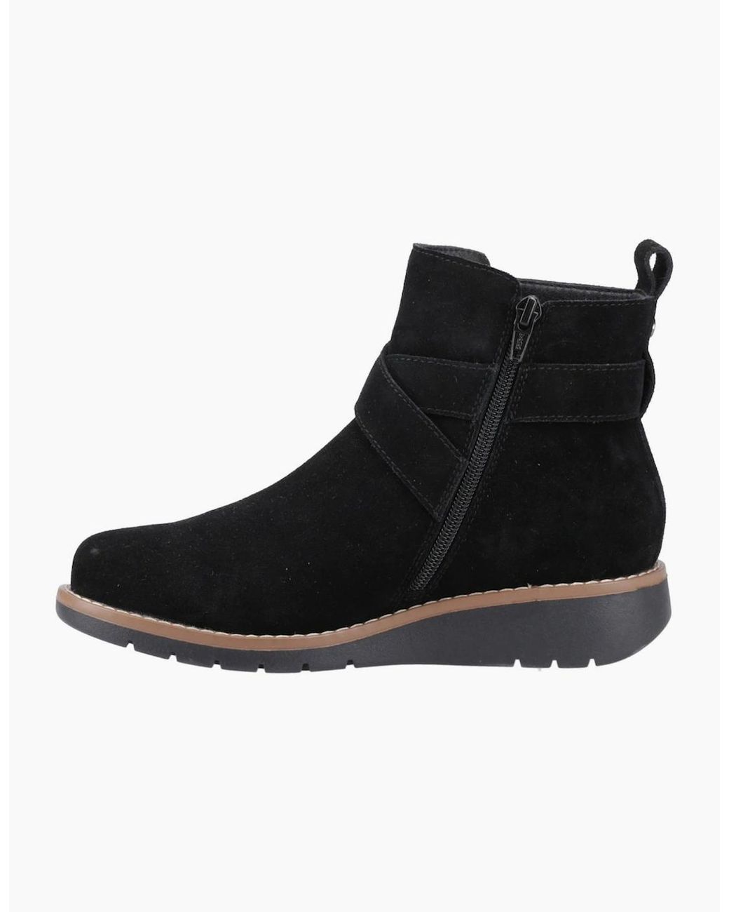 Hush Puppies Black Lyra Buckle Boots