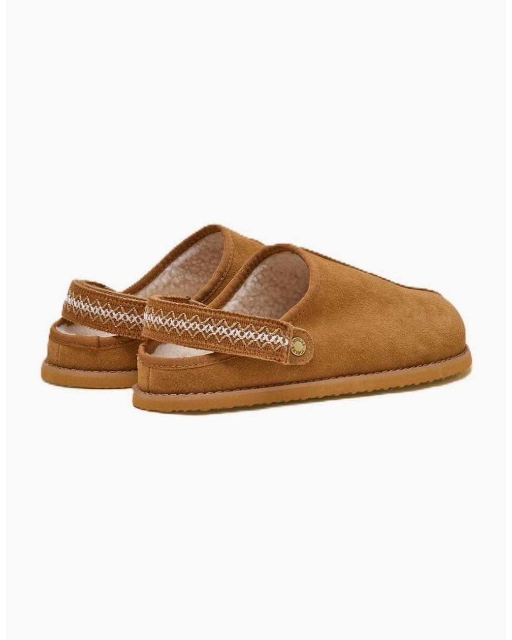 Joules Brown Clog Suede Chestnut Slippers