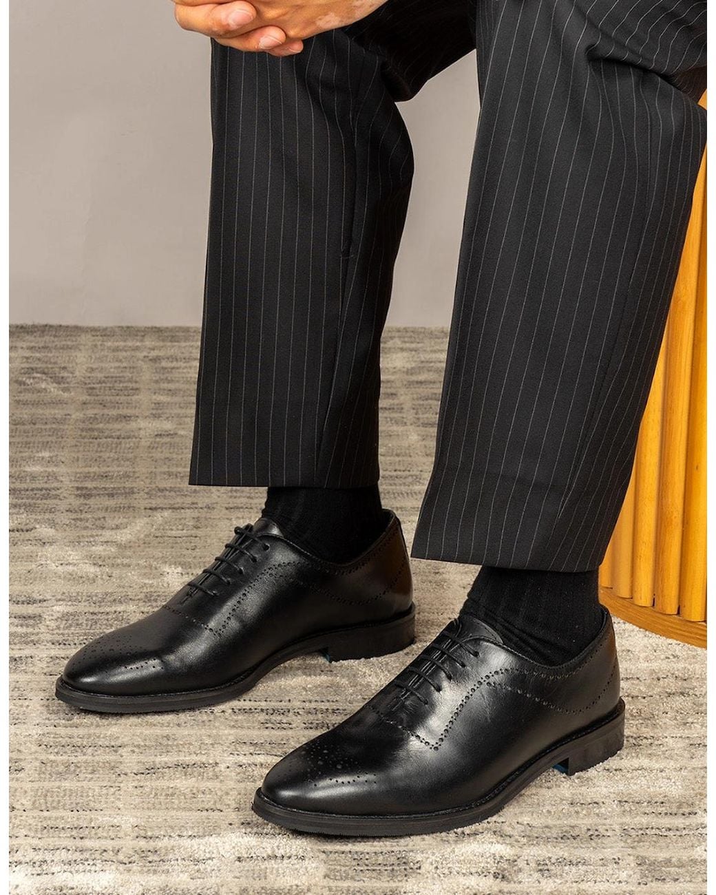 Oswin Hyde Black Melton for men